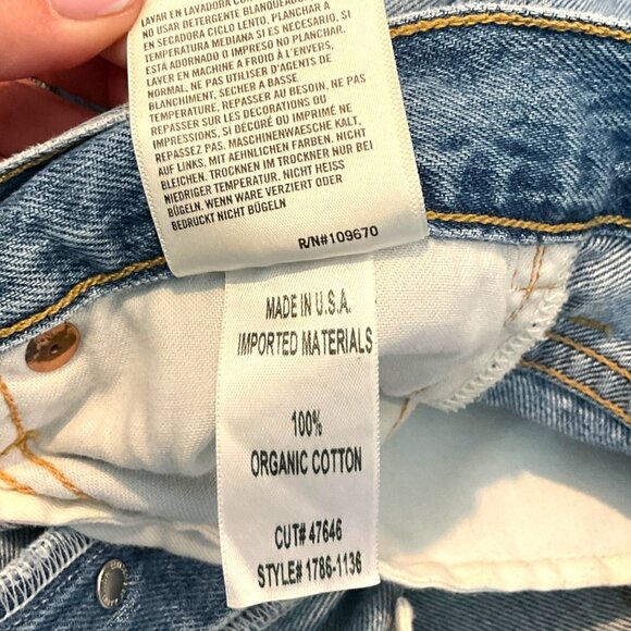 Citizens of Humanity Flavie Denim Trousers Light Blue Wash Size 25 Wide Leg - Picture 11 of 11